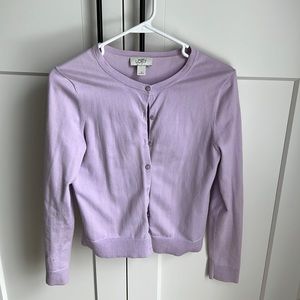 Ann Taylor LOFT light purple cardigan
